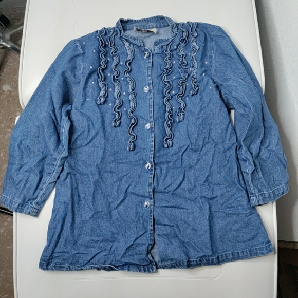 Vintage on the rocks women's denim sz small - Picture 1 of 11